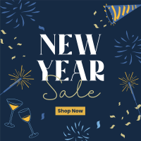 New Year Sparklers Sale Instagram Post