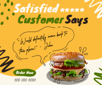 Customer Feedback Food Facebook Post