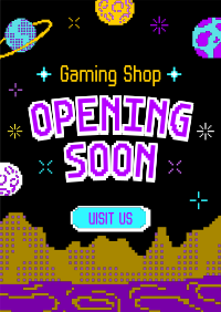 Pixel Space Shop Opening Poster