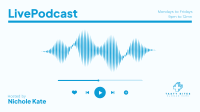 Podcast Waveform Zoom Background Design