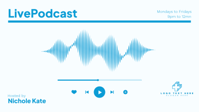 Podcast Waveform Zoom Background Image Preview