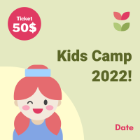 Cute Kids Camp Instagram Post