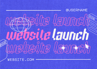 Quirky Website Launch Postcard