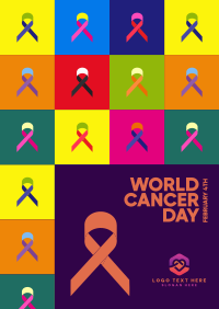 Multicolor Cancer Day Flyer