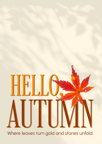 Cozy Autumn Greeting Poster