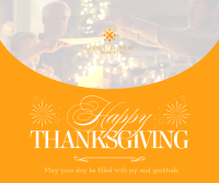 Elegant Thanksgiving Greeting Facebook Post Design