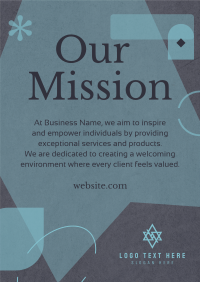 Stylish Our Mission Poster