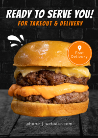 Fast Delivery Burger Flyer