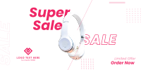 Super Sale Headphones Twitter Post Design