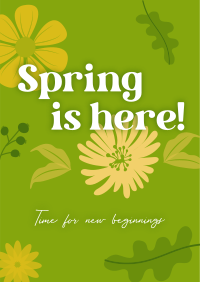 Spring New Beginnings Poster