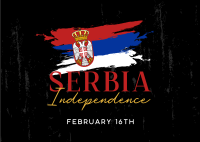 Serbia Day Postcard