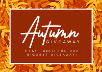 Leafy Autumn Giveaway Postcard