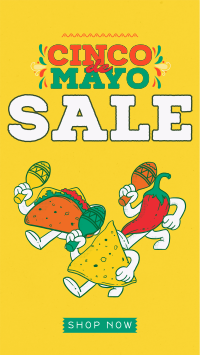 Cinco De Mayo Mascot Sale Instagram Reel Image Preview