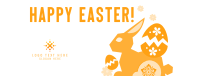 Floral Easter Bunny  Facebook Cover