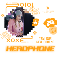 Gaming Headphone Accessory Instagram Post Design