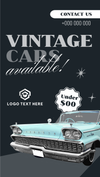 Vintage Cars Available Facebook Story