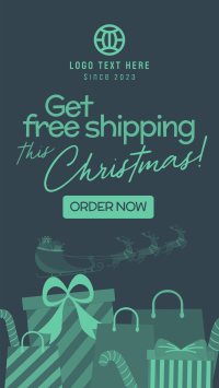 Contemporary Christmas Free Shipping Instagram Story