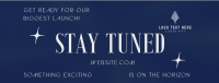 Minimalist Biggest Launch Stay Tuned Facebook Cover Image Preview