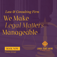 Making Legal Matters Manageable Linkedin Post