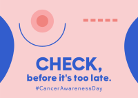 Cancer Awareness Movement Postcard