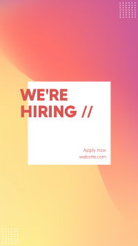 We're Hiring Split Gradient Facebook Story