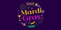 Mardi Gras Festival Twitter Post