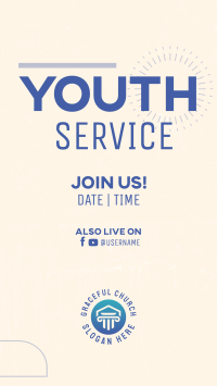 Youth Service Facebook Story Image Preview