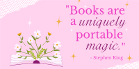 Book Magic Quote Twitter Post Design