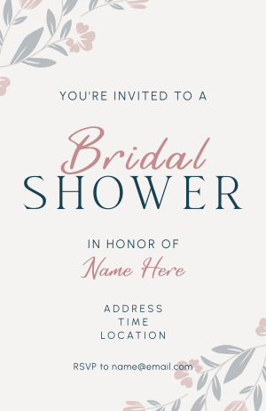 Blooming Bridal Shower Invitation Image Preview