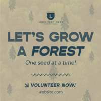 Forest Grow Tree Planting Linkedin Post Design