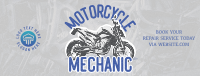 Retro Motorcycle Mechanic Facebook Cover