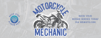 Retro Motorcycle Mechanic Facebook Cover Image Preview