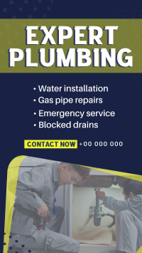 Expert Plumbing Service Instagram Reel Image Preview