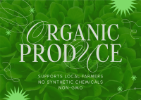 Minimalist Organic Produce Postcard