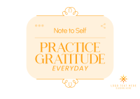 Positive Self Note Postcard Design