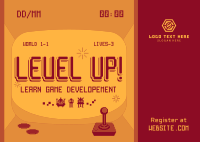 Retro 8bit Game Dev Course Postcard