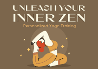 Quirky Yoga Unleash Your Inner Zen Postcard Design