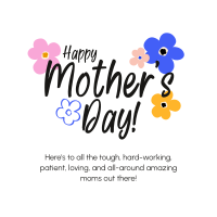 Mother's Day Colorful Flowers Instagram Post Design