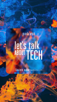 Glass Effect Tech Podcast Instagram Story