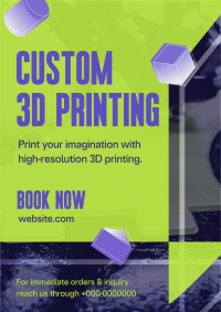  Custom 3D Printing  Flyer