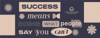 Quirky Success Quote Facebook Cover