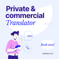 Translator for Hire Linkedin Post Image Preview