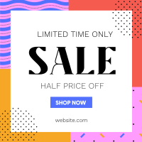 Flashy Limited Time Sale Instagram Post Design