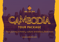 Cambodia Travel Postcard
