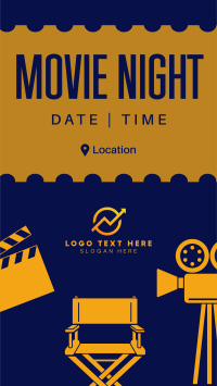 Minimalist Movie Night Facebook Story