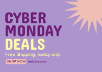 Quirky Cyber Monday Postcard