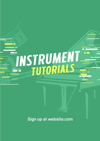 Music Instruments Tutorial Poster Design