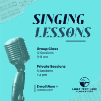 Singing Lessons Instagram Post Design