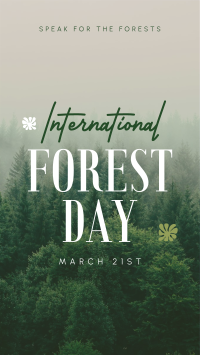 Minimalist Forest Day Facebook Story