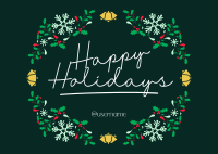 Holiday Wreath Postcard